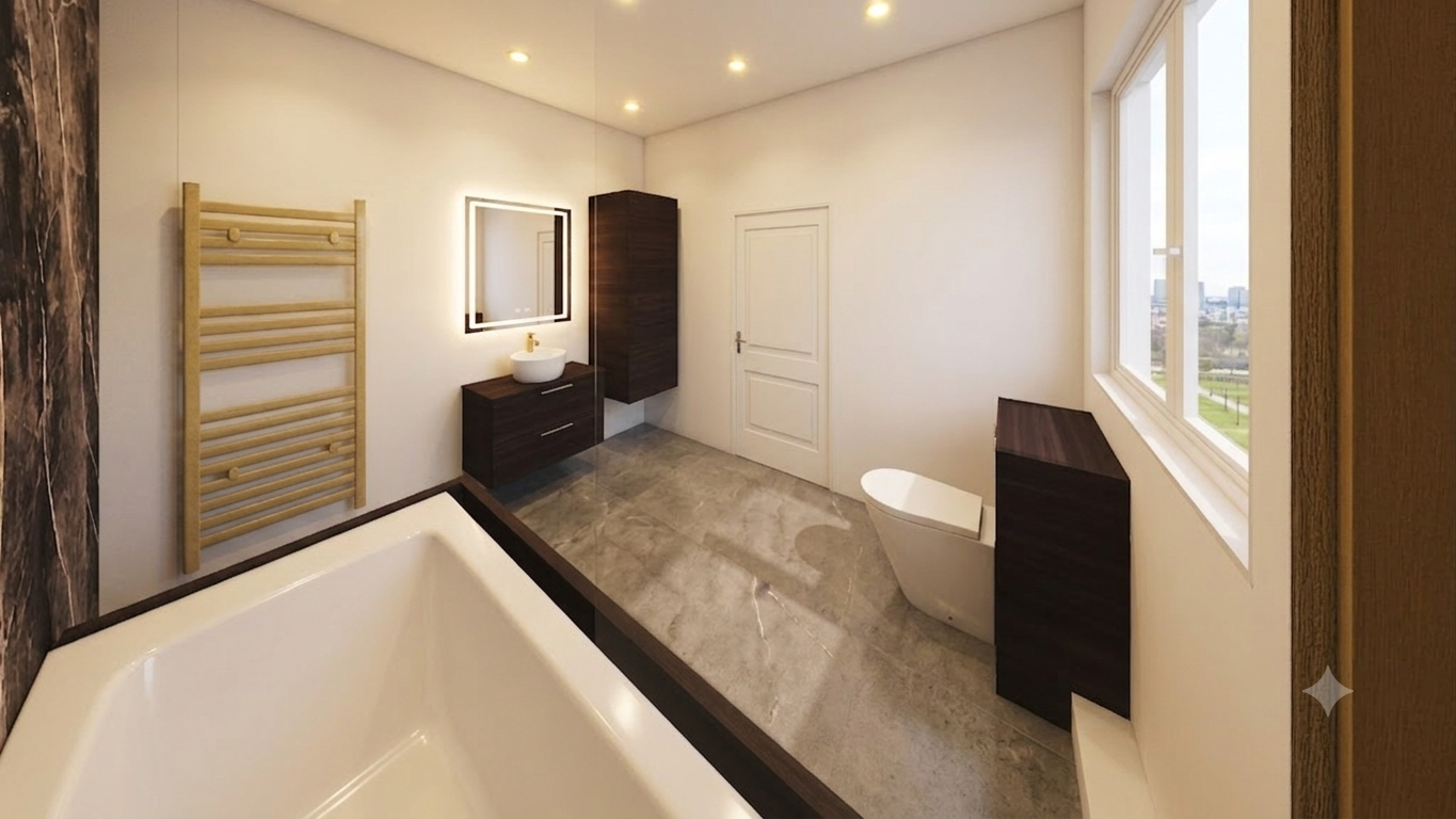3d demo model 1 light on welwyn garden city bathroom renovation cadcal plumbing v1