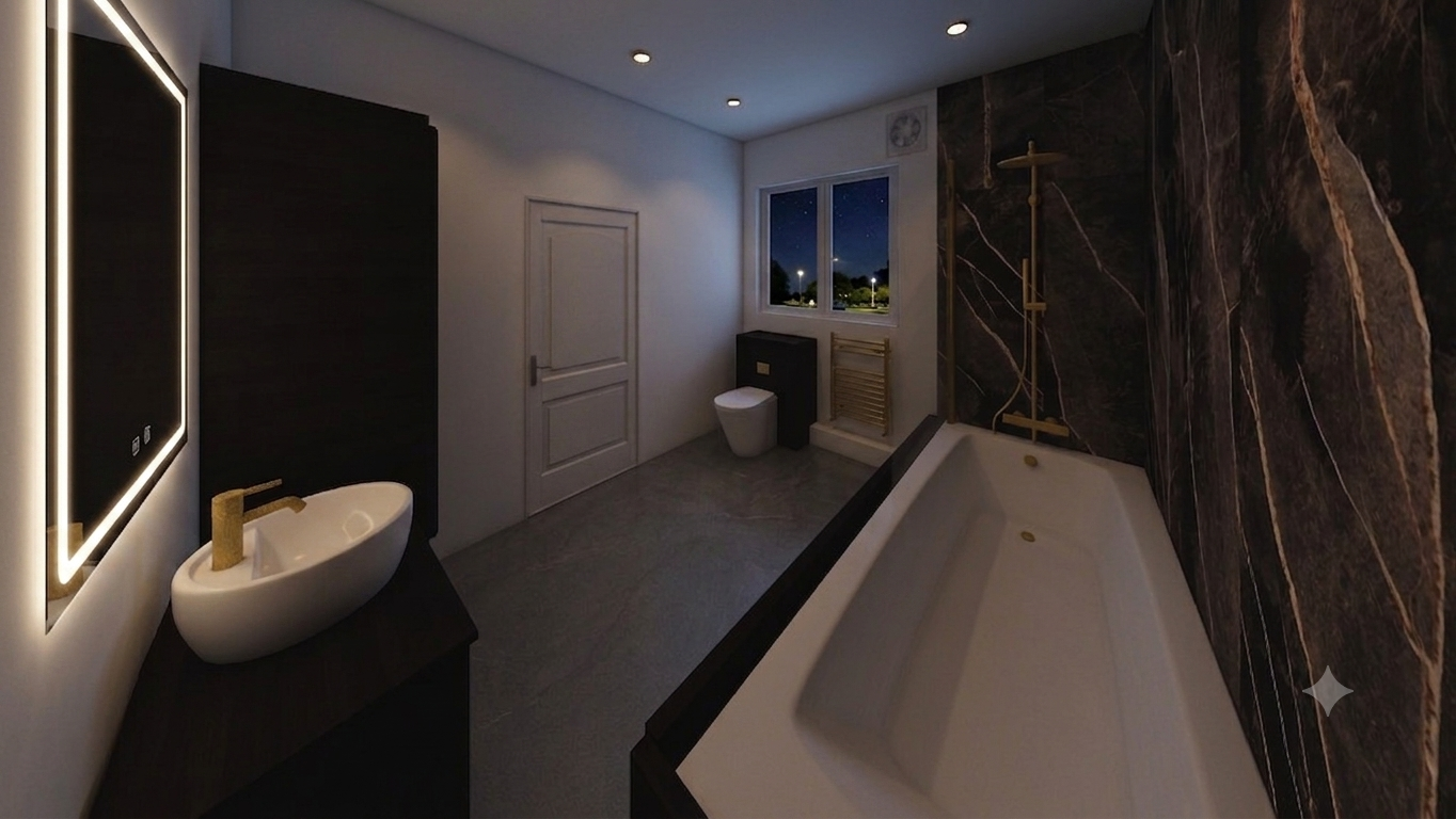 3d demo model 4 night welwyn garden city bathroom renovation cadcal plumbing v1